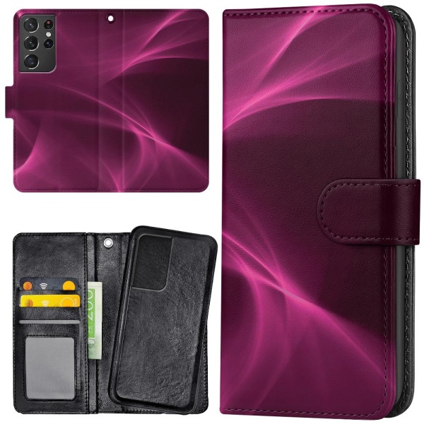 Samsung Galaxy S21 Ultra - Lommebok Deksel Purple Fog Multicolor