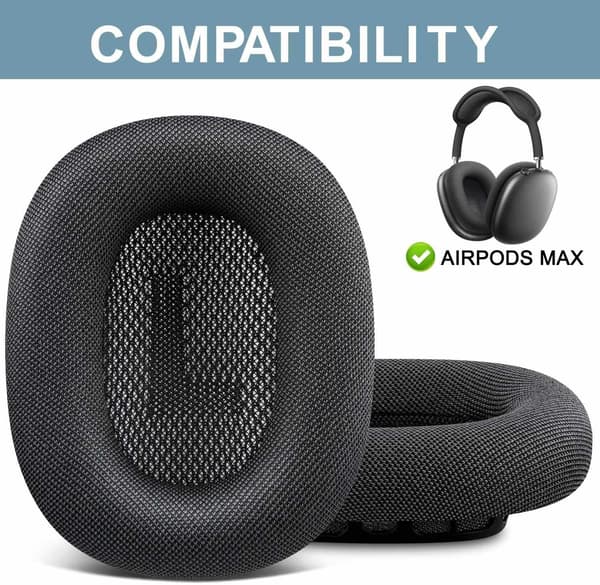 Ørepuder til Apple AirPods Max – Erstatningspuder Black