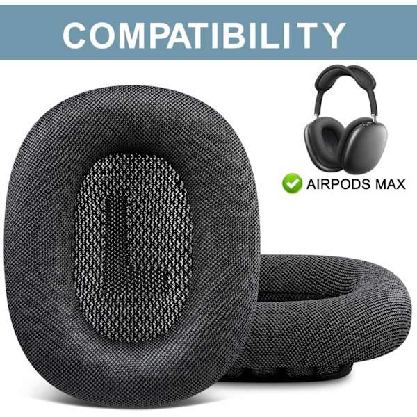 Øreputer til Apple AirPods Max – Erstatningsputer Black