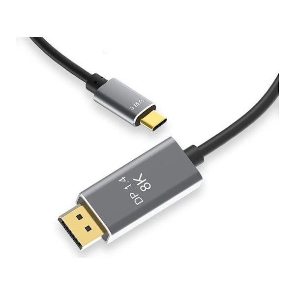USB-C till DisplayPort 1.4 kabel 1.8m – Upp till 8k