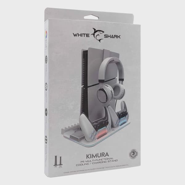 White Shark KIMURA 2 PS5 Kylare/Laddningsstation Vit