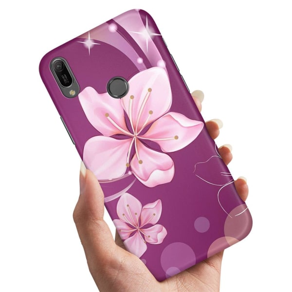 Huawei P20 Lite - Cover/Mobilcover Hvid Blomst