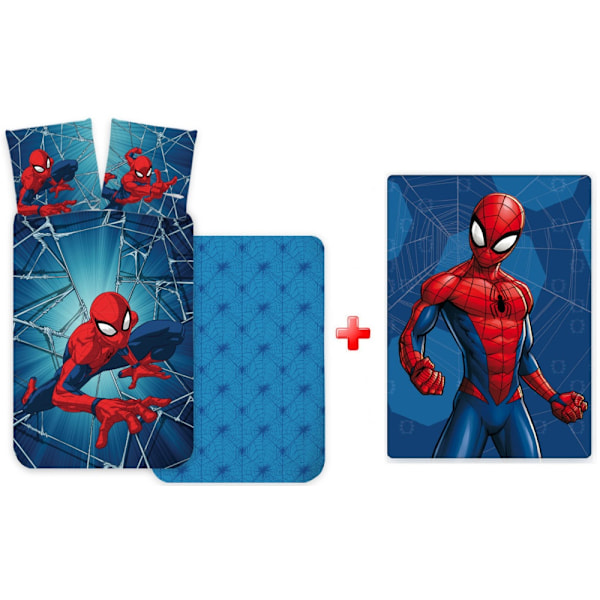 Spiderman dynset för barn med fleecetäcke