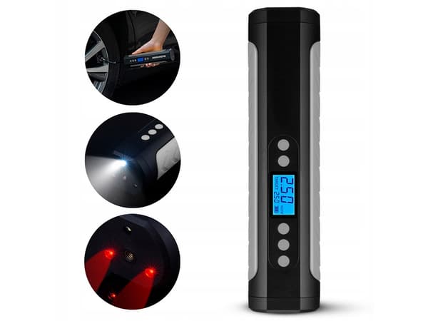 Batteripump för cykelbil elkompressor 10 bar lcd