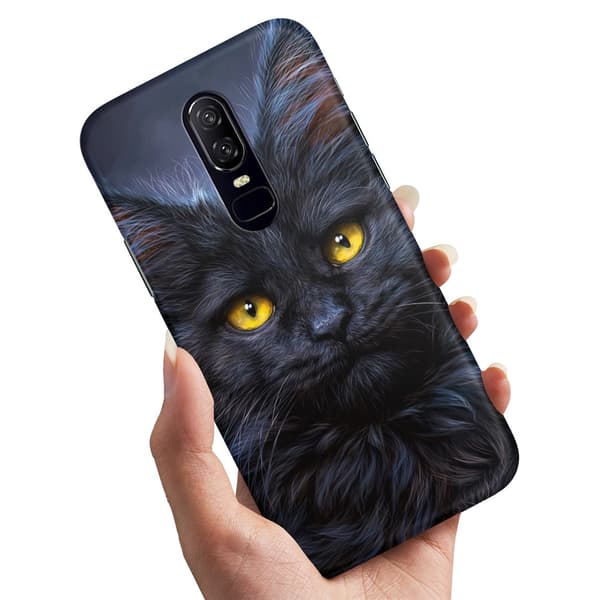 Deksel / Mobildeksel til OnePlus 8 - Svart Katt