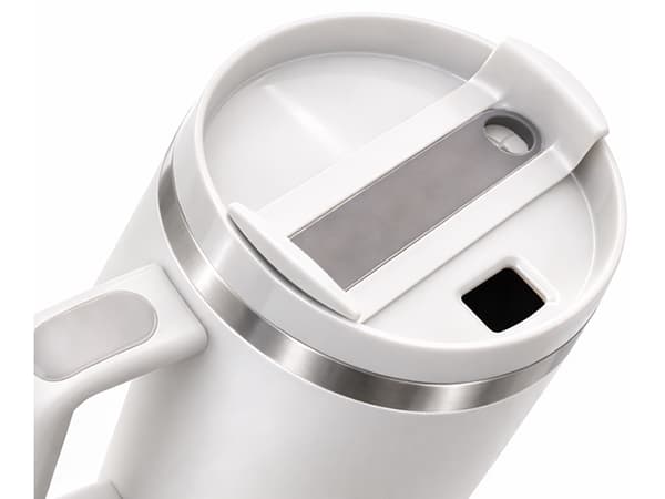 Termosmugg 1.2 L med sugrör White