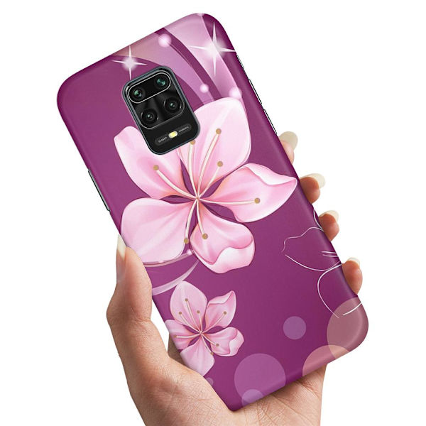 Deksel / Mobildeksel til Xiaomi Redmi Note 9 Pro - Hvit Blomst