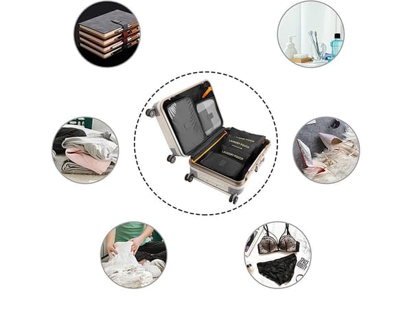 Organizer til Koffert - 6-deler - Vesker for Reise Black