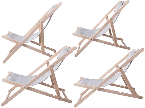 Trädäckstolar strandstolar hopfällbara trädgårdsdynor strandstol Grey