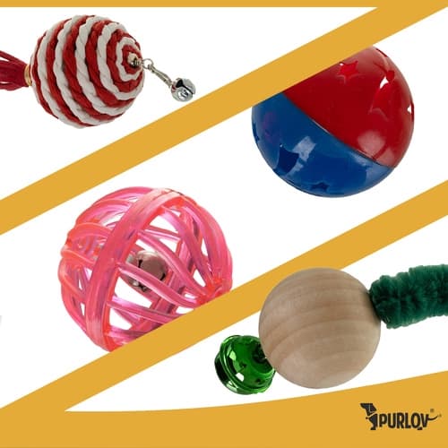 Kattleksak - Set med tillbehör
