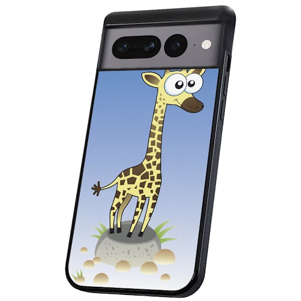 Google Pixel 8A - Kuoret/Suojakuori Piirretty Kirahvi