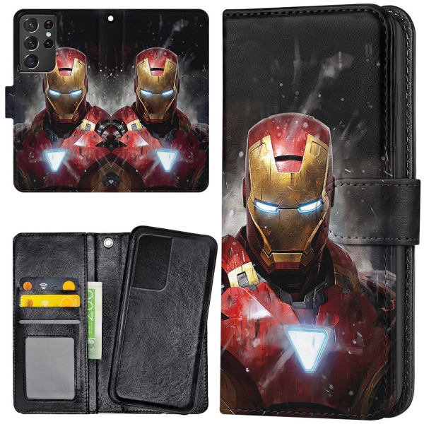 Samsung Galaxy S21 Ultra - Lompakkokotelo/Kuoret Iron Man