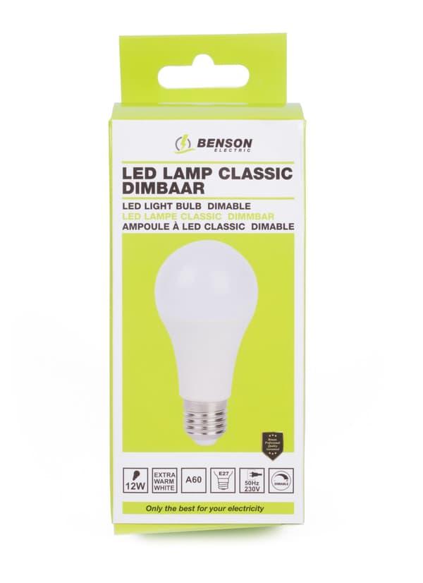 LED-glödlampa A60 12 W E27 dimbar