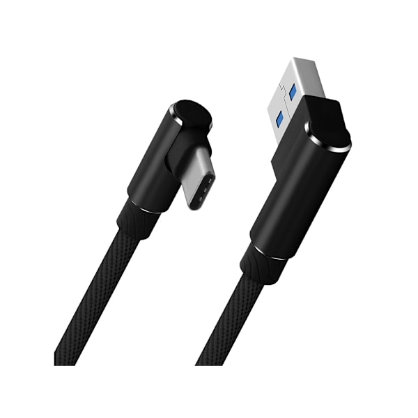 Vinklad USB till USB-C kabel - 1m