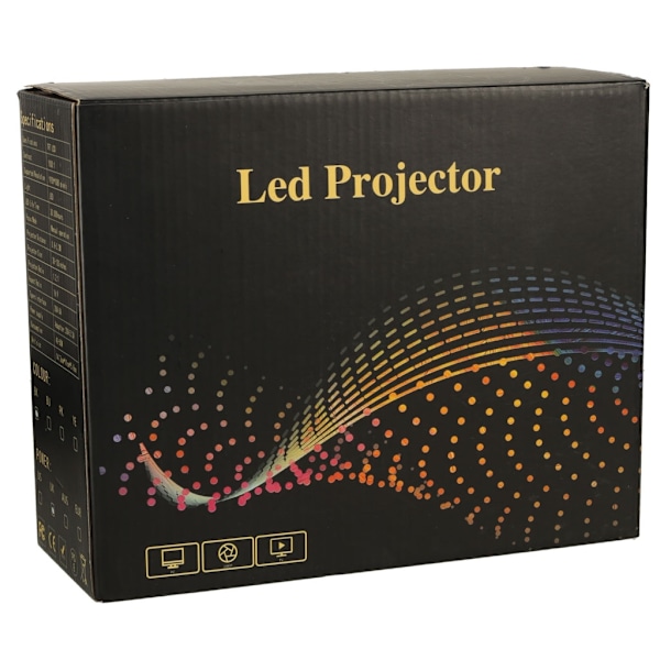 Bärbar projektor för barn LED TFT LCD 16:9 1920x1080 USB 20W vit