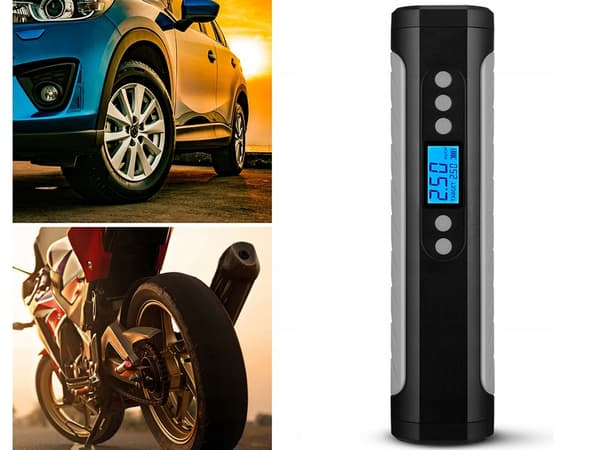 Batteripump för cykelbil elkompressor 10 bar lcd
