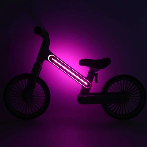 Balanscykel med LED för barn - Springcykel Pink