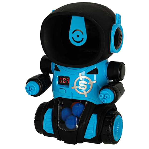 Hungrig robot målskytte arkadspel set pistol + bollar