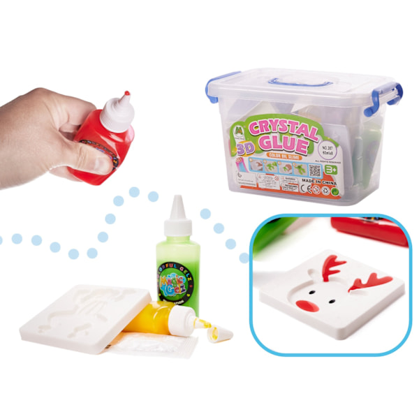 Klej kristalllim slime 3D zestaw 26el.