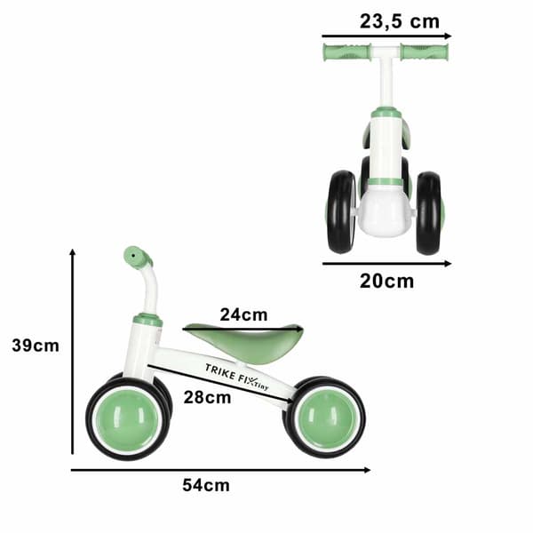 Gåcykel för barn - 4 hjul Grön