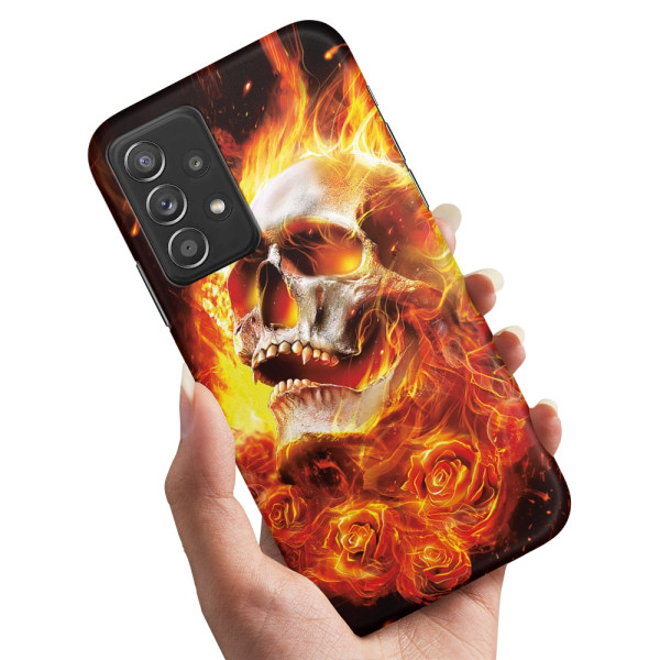 Samsung Galaxy A53 5G - Cover/Mobilcover Burning Skull
