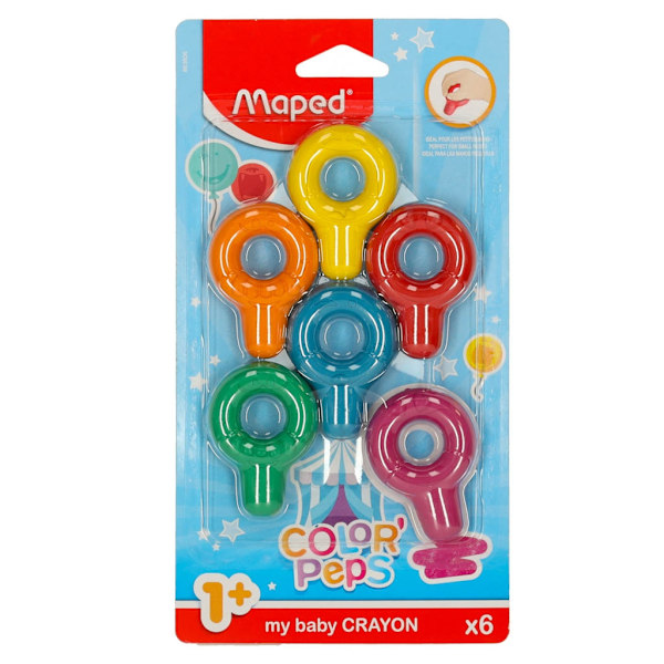 Baby Colorpeps runda plastkritor 6 st.