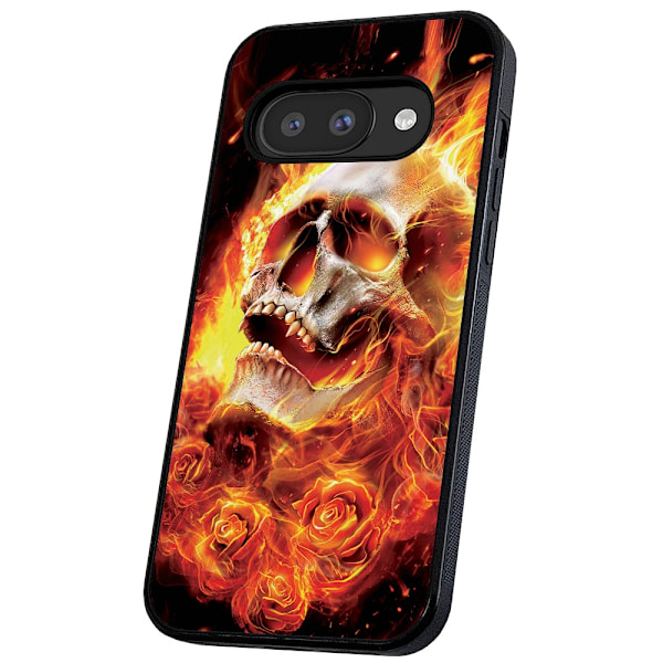 Google Pixel 9A - Deksel/Mobildeksel Burning Skull