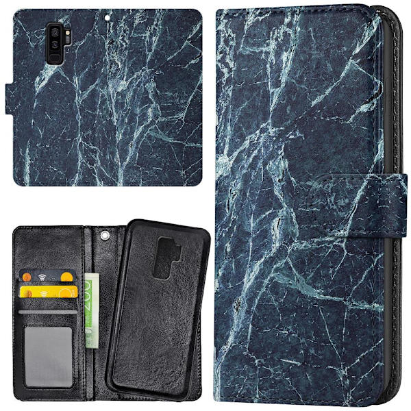 Samsung Galaxy S9 Plus - Plånboksfodral/Skal Marmor