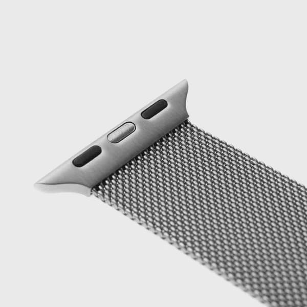 FIXED Mesh metallrem för Apple Watch 42/44/45/49mm Silv.