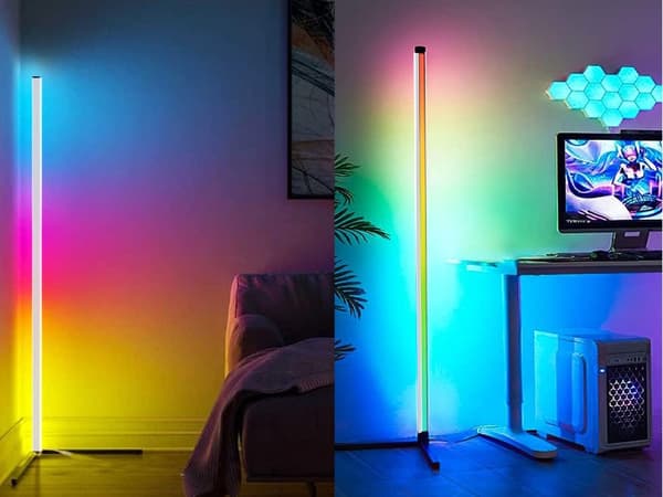 Golvlampa RGB - Hörnbelysning för sovrum