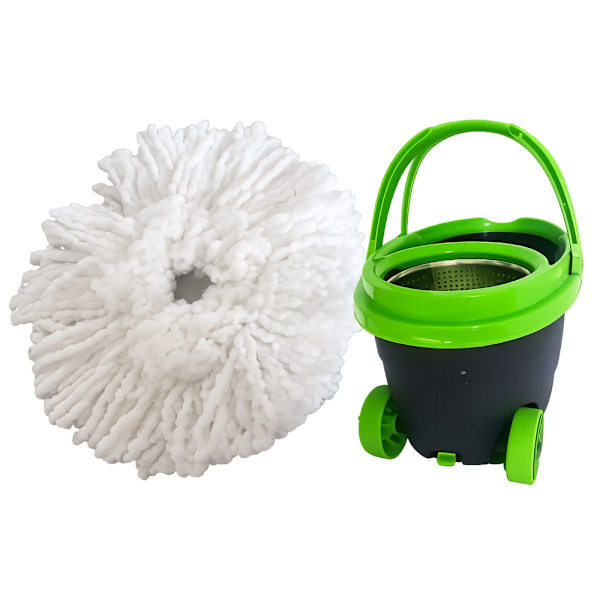 Mopp set 360° hink hjul 2 mikrofiber