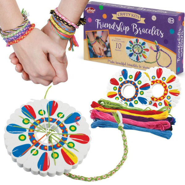 DIY Friendship Bracelet Kit - Lag dine egne armbånd Multicolor 49e3 |  Multicolor | 98 | Fyndiq