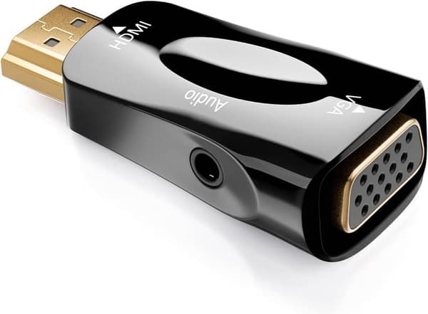 HDMI til VGA Adapter med 3.5mm AUX