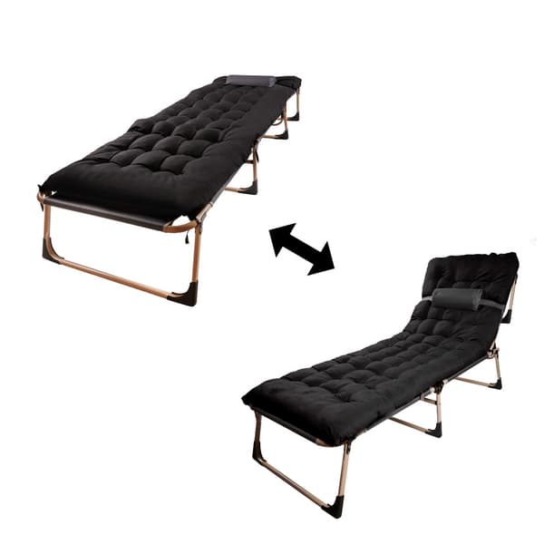 Hopfällbar Solsäng - Solstol Black