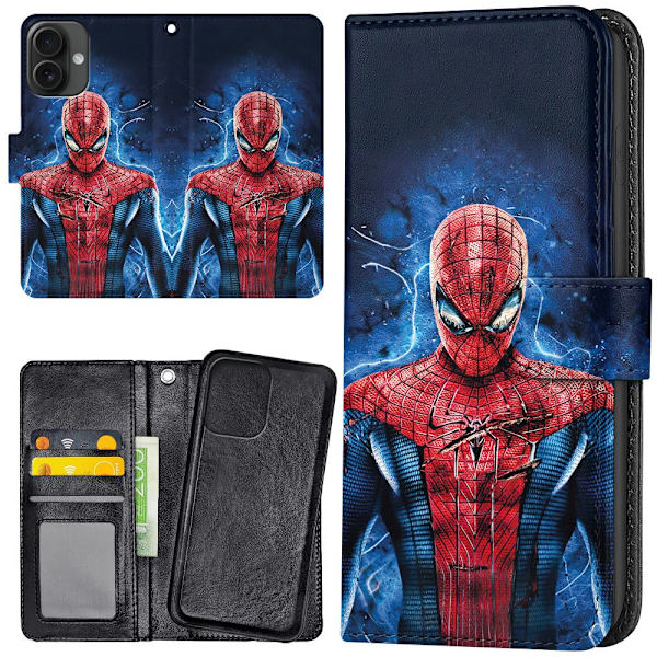 iPhone 16 Plus - Plånboksfodral/Skal Spiderman