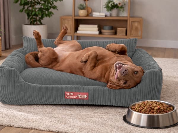 Hund- och kattbädd liten halkfri Dark grey