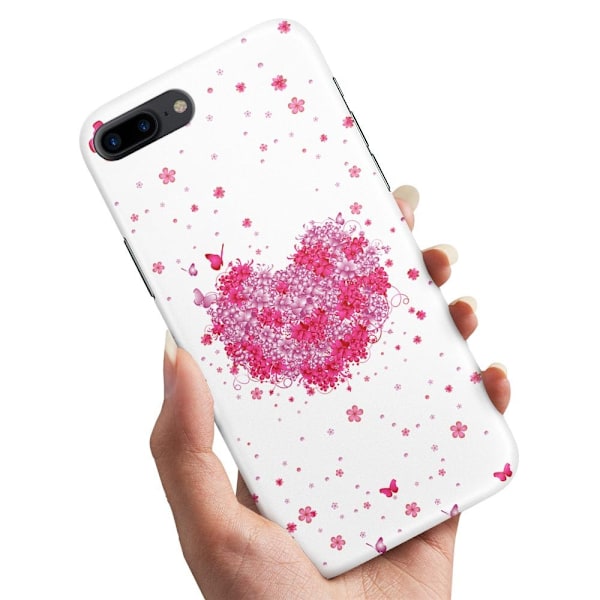 Deksel / Mobildeksel til iPhone 7 / 8 Plus - Blomsterhjerte