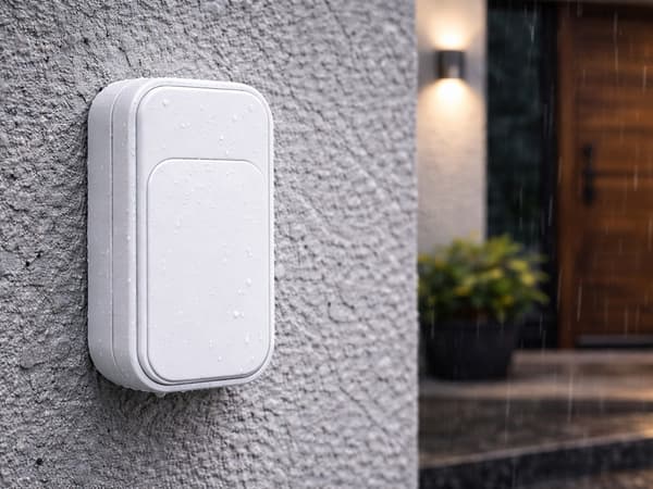 Trådlös dörrklocka kinetisk 130 m IP68 Vit