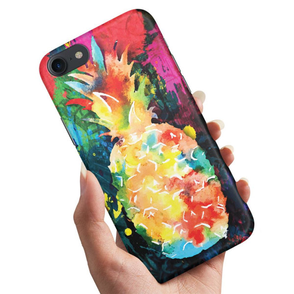iPhone 5/5S/SE - Cover/Mobilcover Regnbue Ananas