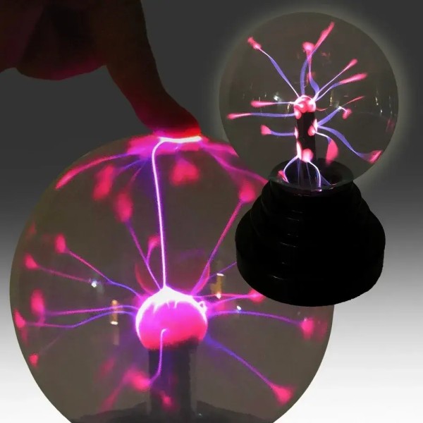 Energiboll Lampa / Plasma Boll - 10 cm multifärg
