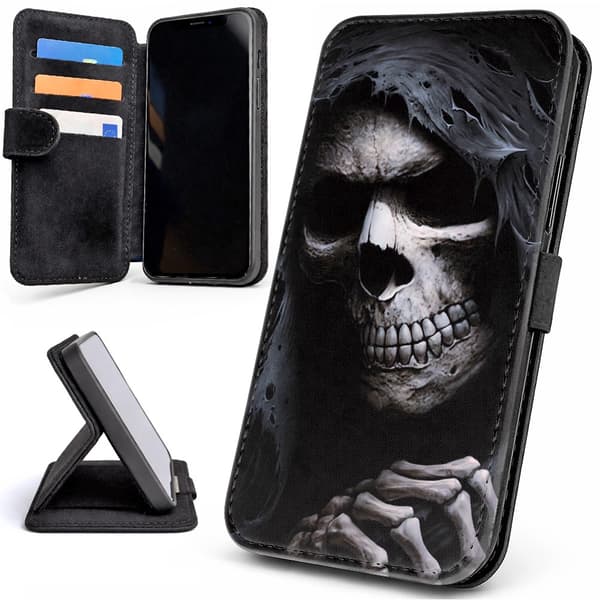Lommebok Deksel / Mobildeksel til iPhone 17 Pro Max - Grim Reaper
