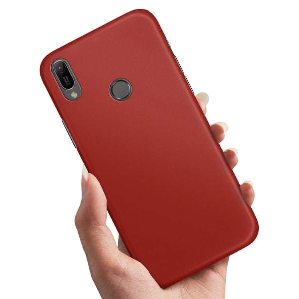 Huawei Y6 (2019) - Cover/Mobilcover Mørkrød Dark red