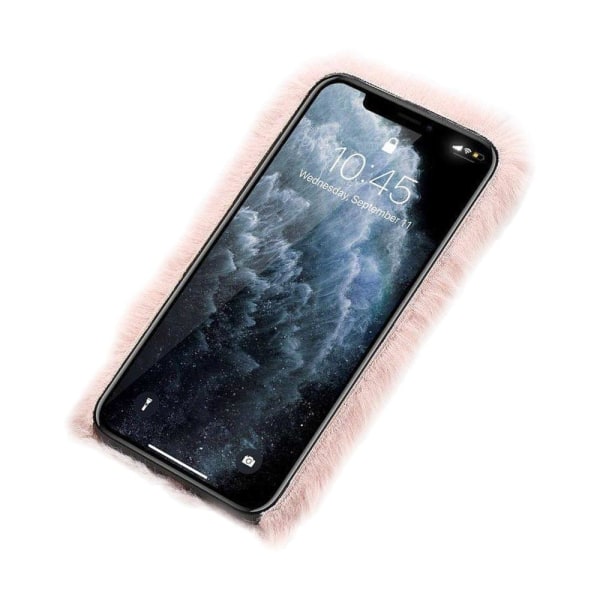 iPhone 12 / 12 Pro - Skal/Mobilskal - Fluffig Päls Pink