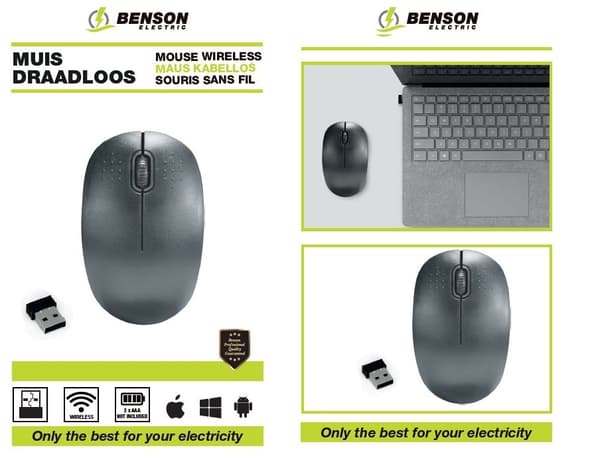 Mus trådlös mini ergonomisk