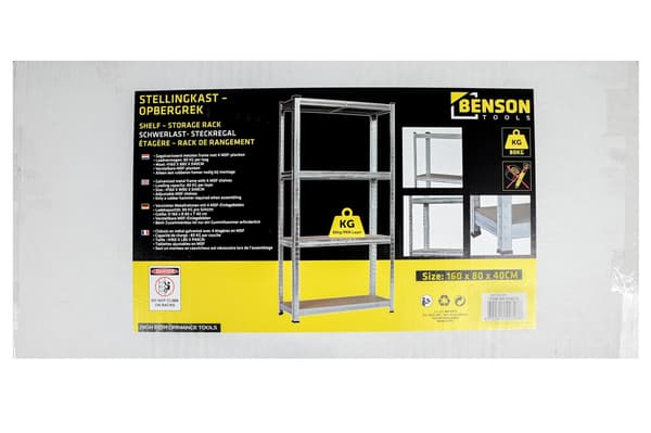 Hyllsystem 160 x 80 x 40 cm 80 kg