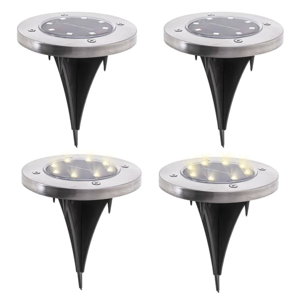 Trädgårdsbelysning LED - Solcell - 4 st Kallvit