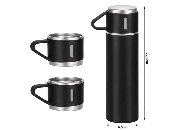 Termos 400 ml rostfri med koppar Svart