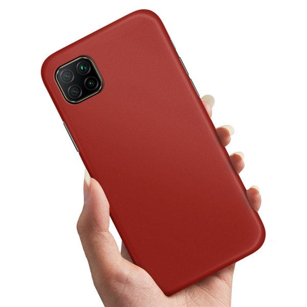 Huawei P40 Lite - Cover / Mobilcover Mørkerød Dark red