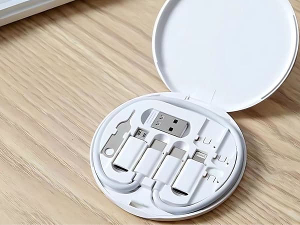 5-i-1-adapterkit usb-c micro-usb typ a telefonfodral White