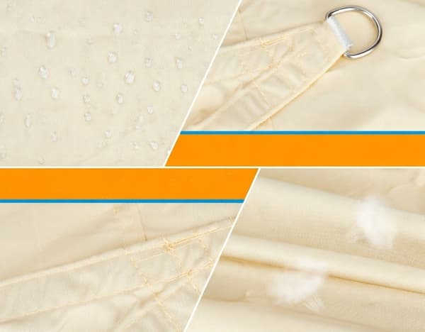 Solseil med UV-Beskyttelse til Uteplass – 4x3 m Beige